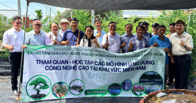 Trung tâm Giáo Dục Nghề Nghiệp Nông nghiệp Công nghệ cao tham quan, học tập mô hình nông nghiệp ứng dụng công nghệ cao tại khu vực miền Nam